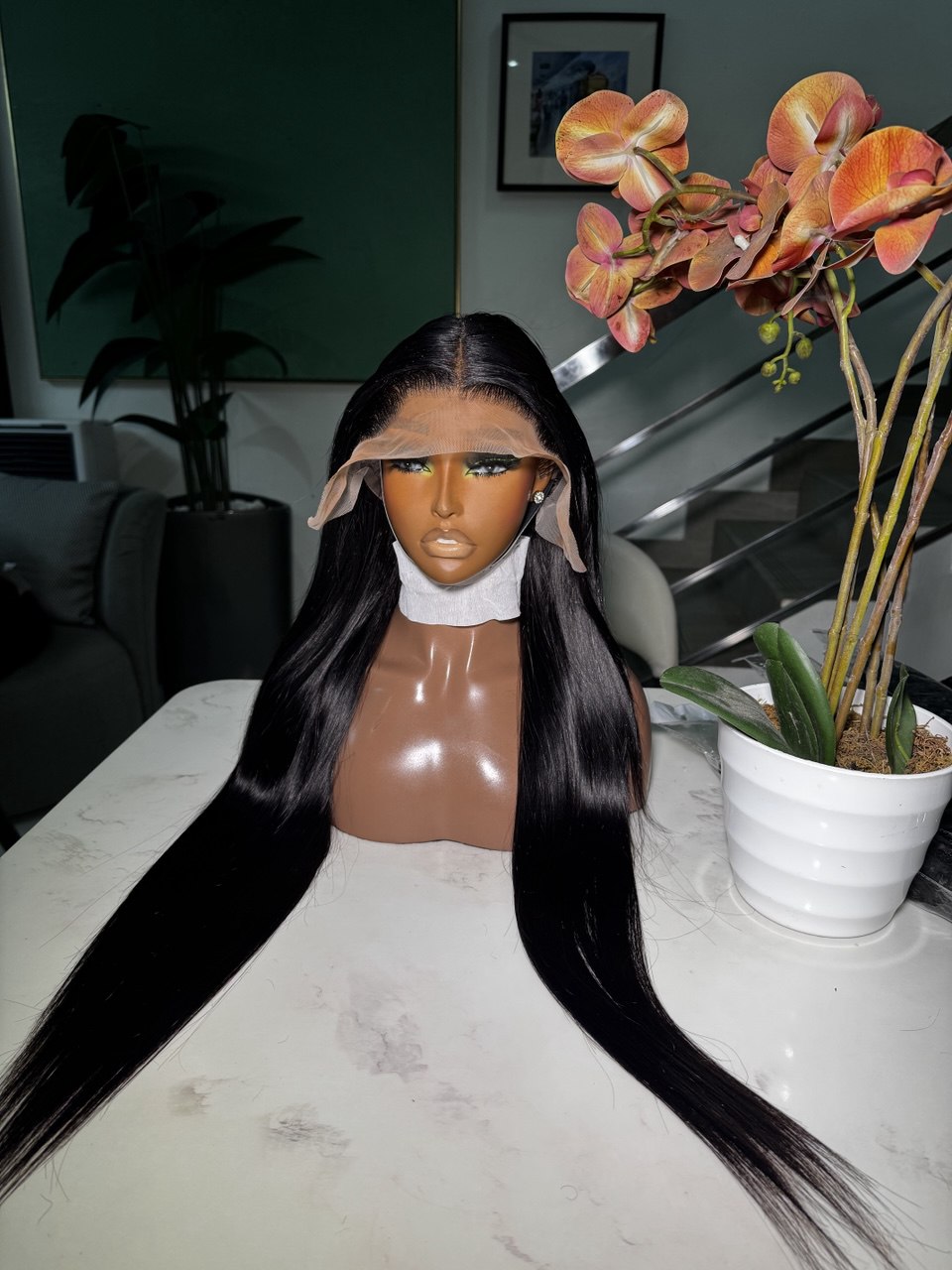 CS15- Raw Virgin Indian Bone Straight S-Thick 13x4 Wig